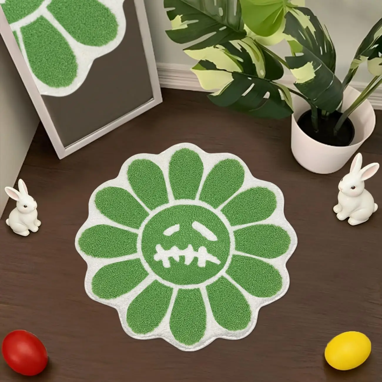 VIKAMA Gothic Zonnebloem Antislip Vloermat Absorberend Badkamer Woonkamer Slaapkamer Nachtkastje Tapijt Huis Decoratief Tapijt