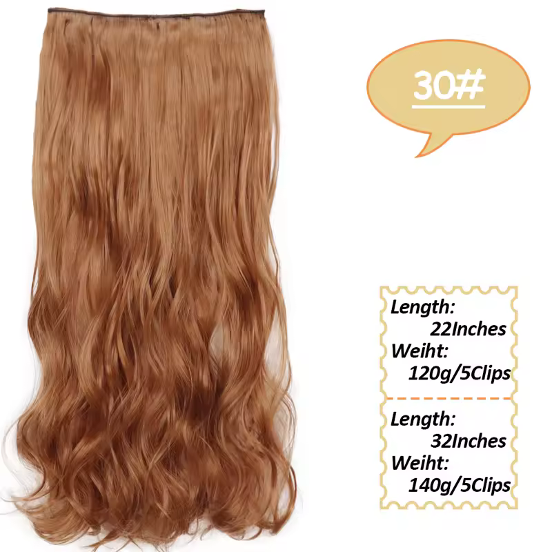 NICESY Synthetic Long Wavy 5 Clips Hair Extensions 22Inch/32Inch Clip On Hair Extensions High Tempreture Fake For Women - Image 28