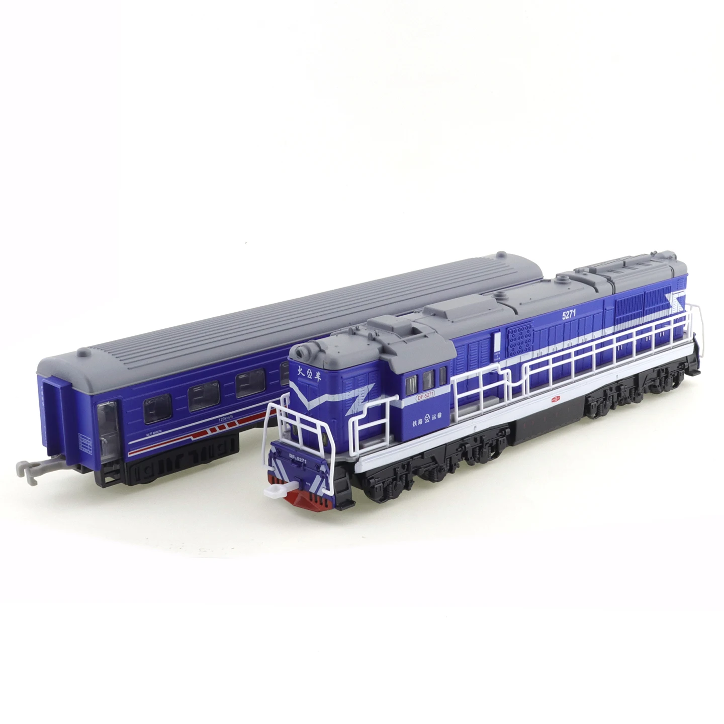 Kaiwei aleación Dongfeng cabeza de tren resorte sonido y luz modelo de coche de juguete apertura caja de motor de gas conjunto