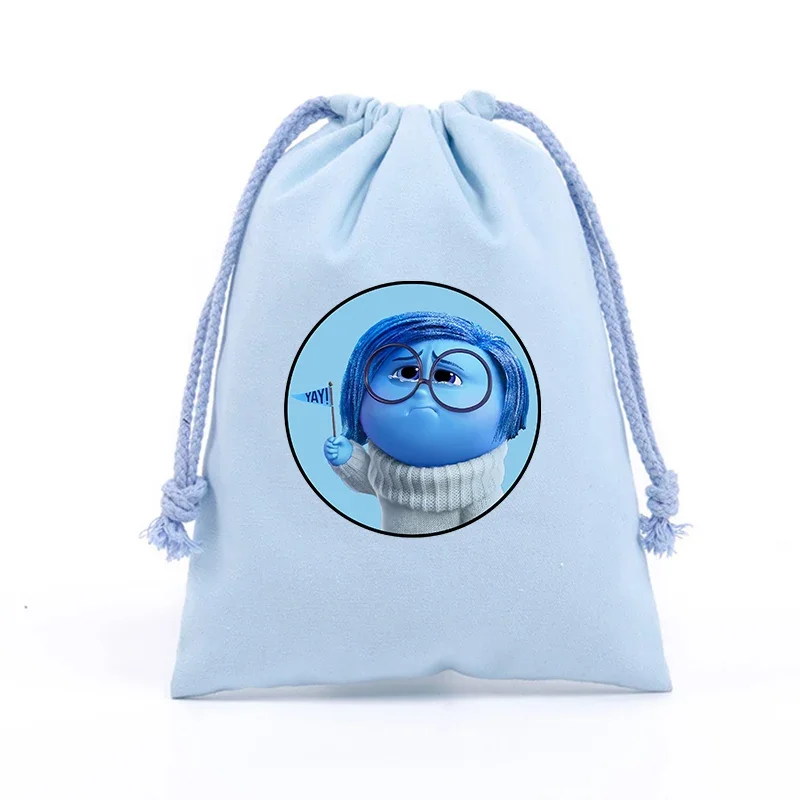 Inside Outs 2 Drawstring Bag Disney Cartoon Merch Boy Girls Candy Jewelry Pouch Cute Dustproof Makeup Packing Bags Birthday Gift