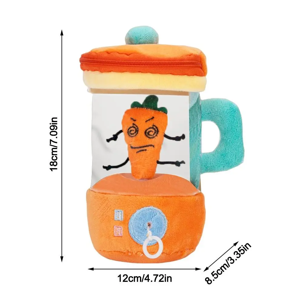 Cartoon Fruit Juicer Plush Toy Strawberry/Lemon/Avocado Bag Pendants Blender Toy Drawstring Rotating Carrot Juicer Plush Toy 's