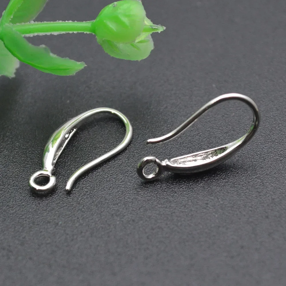 Nickle Free Anti-rust Wholesale Rhodium Silver Color Fish Wire Earring Hooks Metal Ear Wire Jewelry Findings