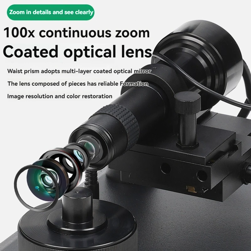 7인치 디지털 LCD 다이아몬드 허리 사이즈 거울 여덟 하트와 여덟 화살표 불꽃 색상 분석기 LCD 디지털 현미경