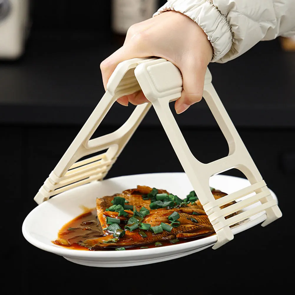 

1Set Heatresistant Kitchen Gadget Metal Hot Bowls Gripper Nonslip Antiscald Plate Lifter Plate Lifter Hot Bowl Holder