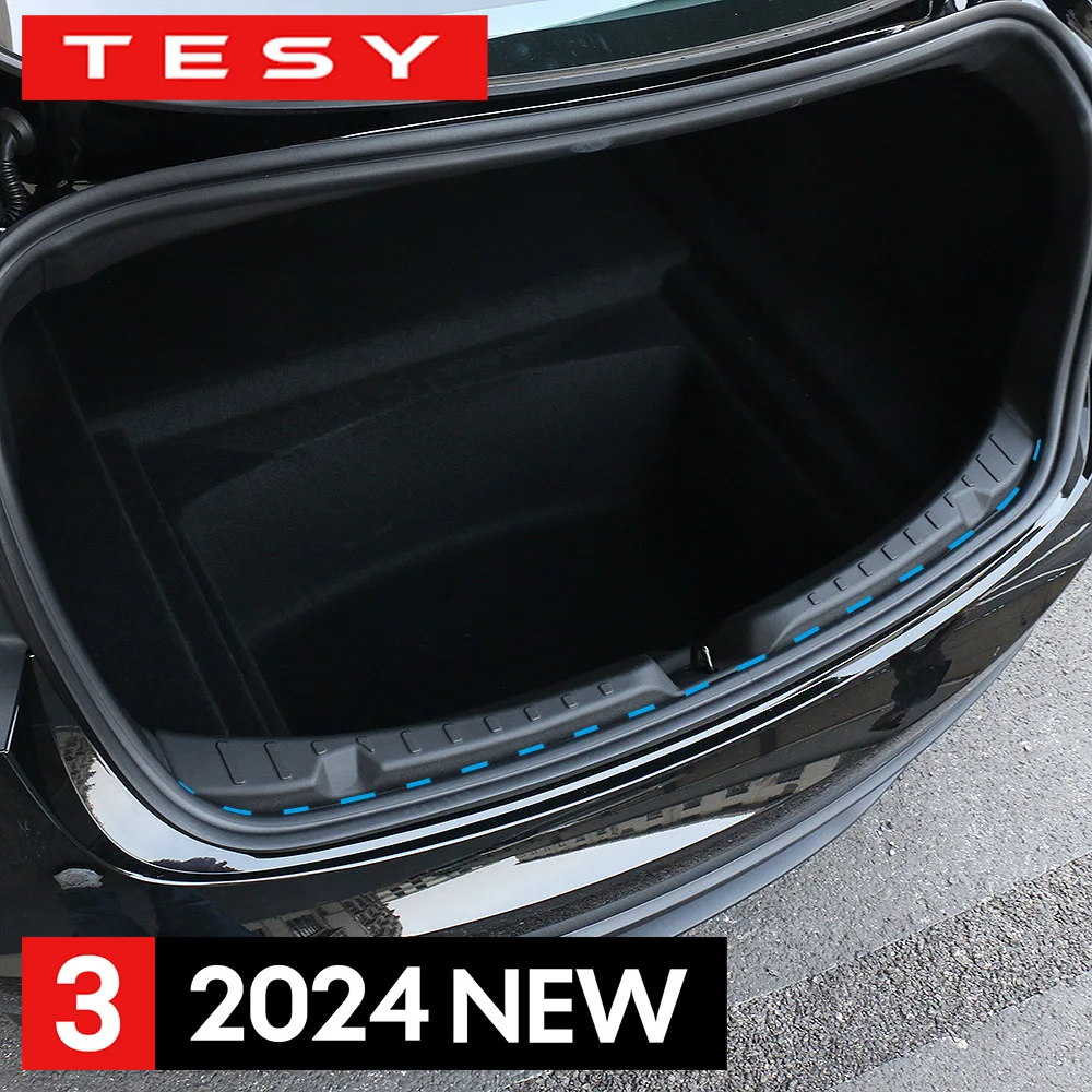 

Для Tesla New Model 3 Highland 2024 новейшая полоса порога багажника TPE на пороге, защитная крышка от царапин