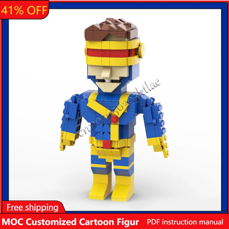 

421 PCS MOC Famous Cyclops Figure Brickheaded Models Sets Creative Bricks Educational Assembly Toy Kids Gift Collection Display