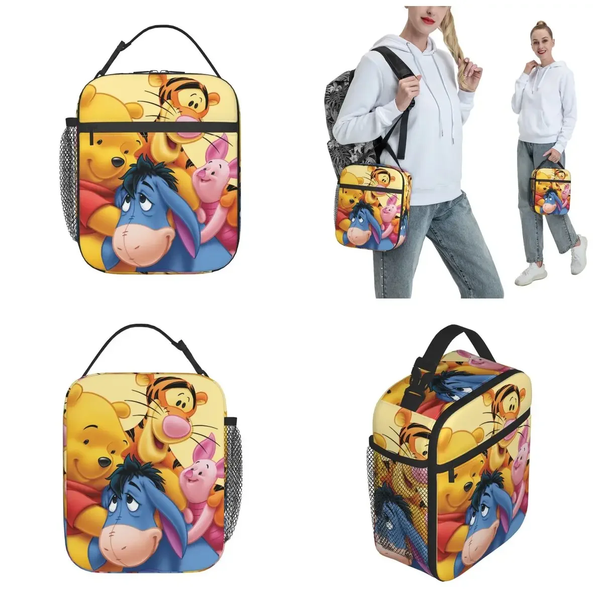 Winnie The Pooh & Friends borsa termica per il pranzo borsa termica contenitore per il pranzo grande Tote Lunch Box borse per alimenti viaggi