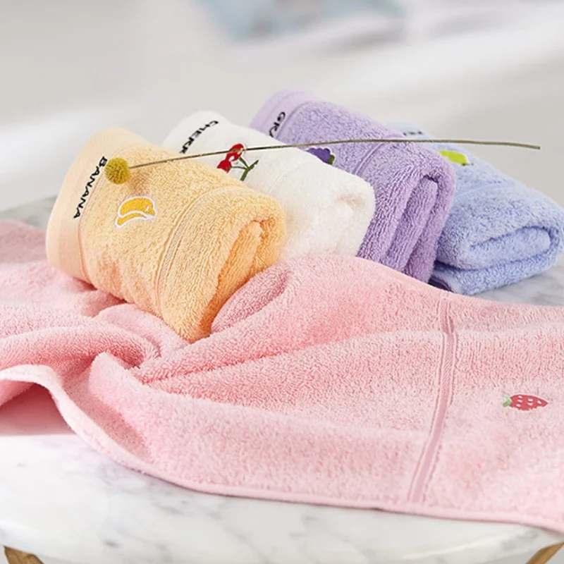 19.685 * 9.842 in cotton lovely children\'s towel face absorbent small face towel soft absorbent face towel children\'s bath towel