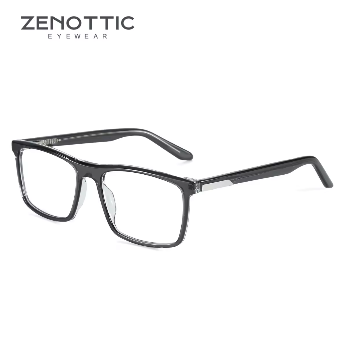 Zenottic tendência óculos ópticos de acetato grande quadro quadrado sólido emenda óculos moda sem prescrição 1986