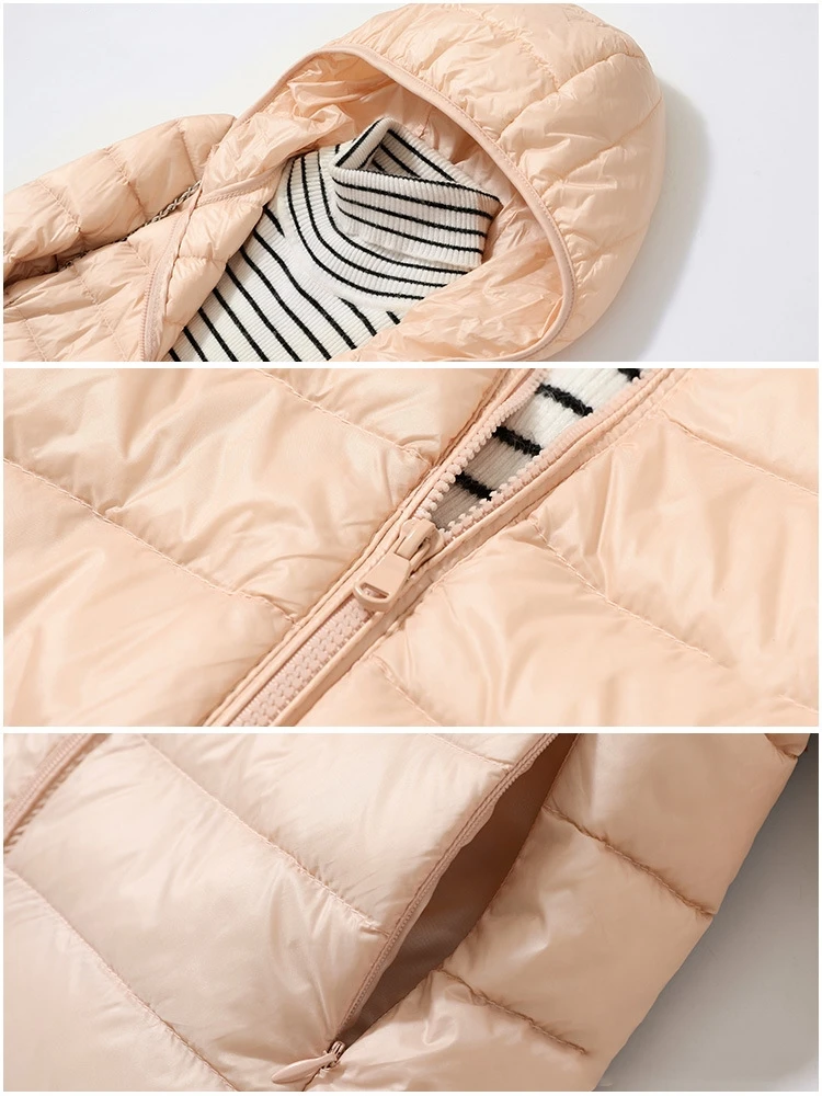 15 Farben Frauen ultraleichte Puffer jacke neue koreanische Mode Kapuze kurze weibliche wind dichte atmungsaktive Daunen mantel