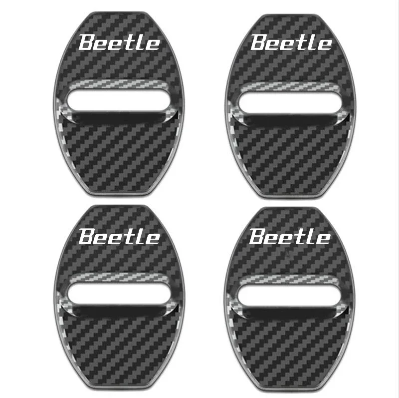 4Pcs Car Styling Door Lock Protective Cover Stickers for Volkswagen VW Beetle Emblem Anti-rust Covers Buckle Case Accessories - view 6