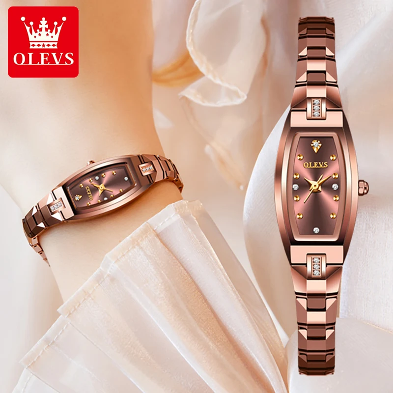 OLEVS Original Imported Quartz Watch for Women Luxury Gold Fashion Elegant Diamond Waterproof Ladies Wristwatch Relojes señora