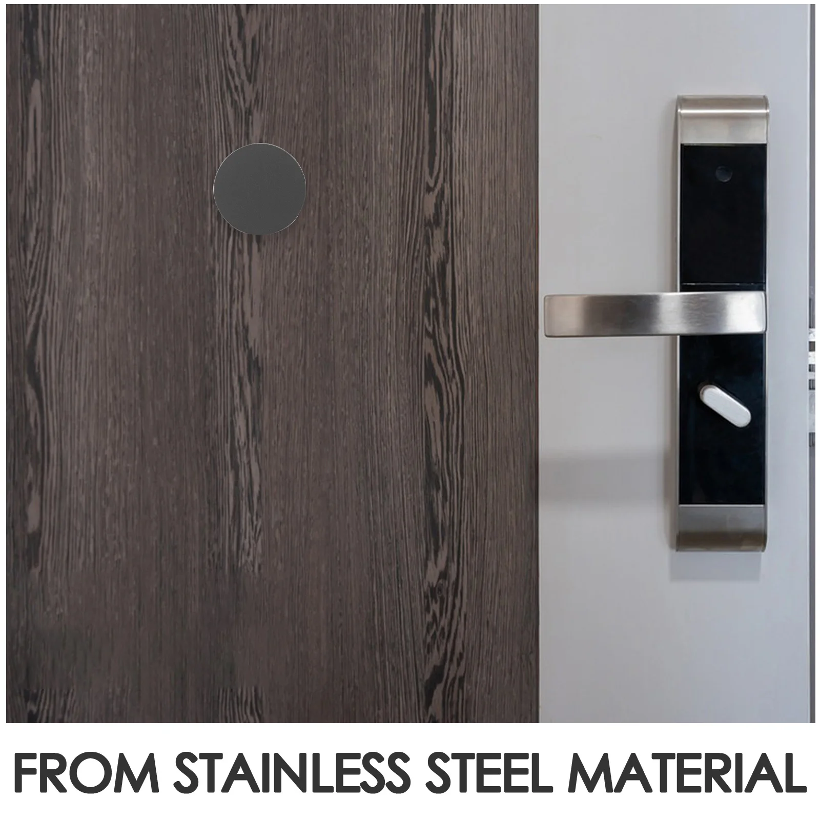 Piastra di copertura del foro della porta Riempitore della copertura del catenaccio in acciaio inossidabile per la sicurezza domestica Piastra di riparazione del foro della serratura in metallo per ingresso rotondo 1.18-1.54