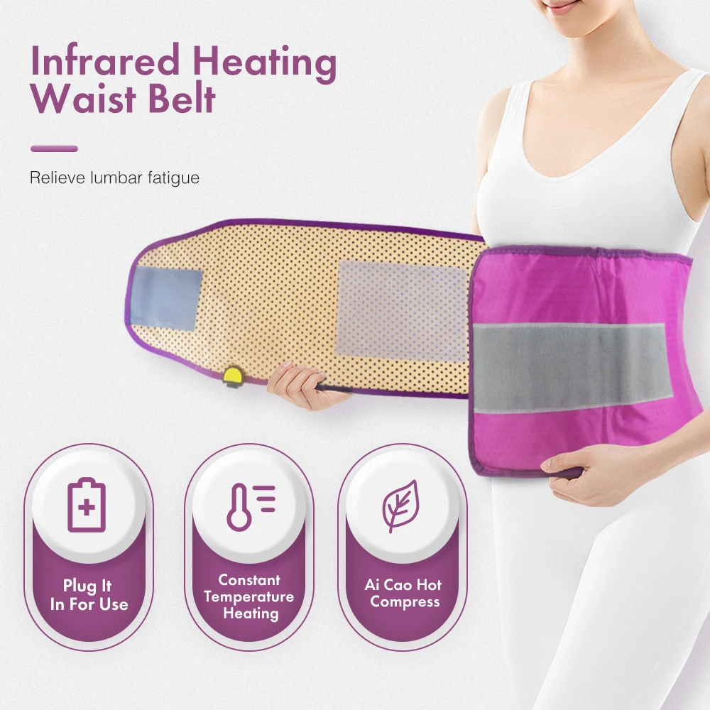 Electric Sauna Heating Belt Slimming Weight Loss Beauty Far Infrared Warm Uterut Female Menstrual Belly Back Pain Relief Tool