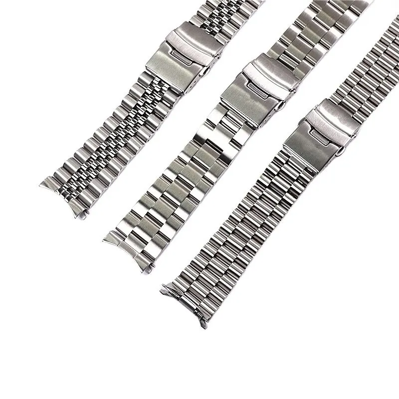 3 Styles 22mm Diving Steel Metal Strap For Casio Duro Mdv107-1A MDV106-1A Watch Wristband Bracelet Watchband Replacement Parts