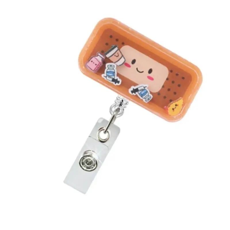 31BA Customizable Retractable Badge Reels Clip with Acrylic Face Panel, Clear Strap, and Transparent Clip for Workplace Badges