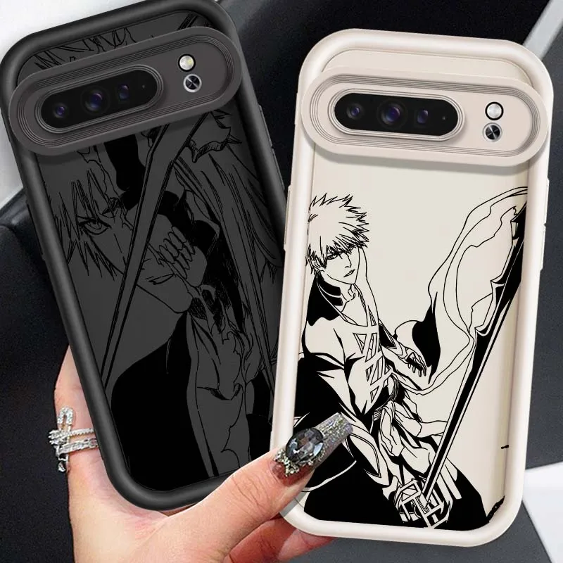

Bleach Cool Cute Dark Anime For Google Pixel 9 8A 8 7 7A Pro XL 5G Eye Ladder Phone Case Soft TPU Shockproof Cover
