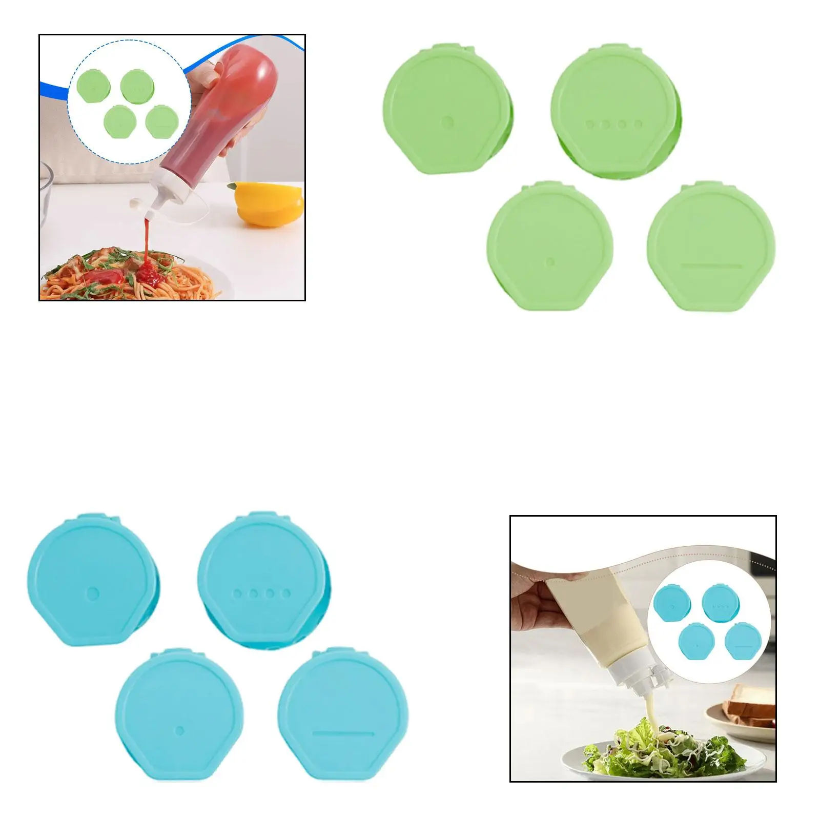 Sauce Squeeze Bottle Lids Durable Easy to Clean Leakproof Replacement Kitchen Supplies for Ketchup Salad Dressing