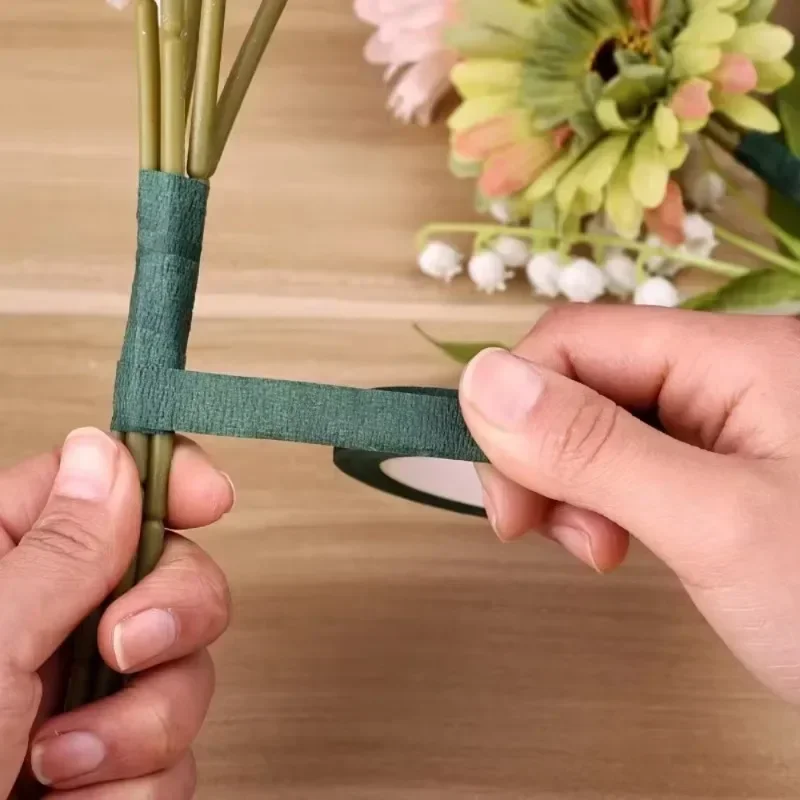 20/1Rolls Self-adhesive Bouquet Floral Stem Tape Artificial Flower Stamen Wrapping Florist Green Tape DIY Flower Crafts Supplies