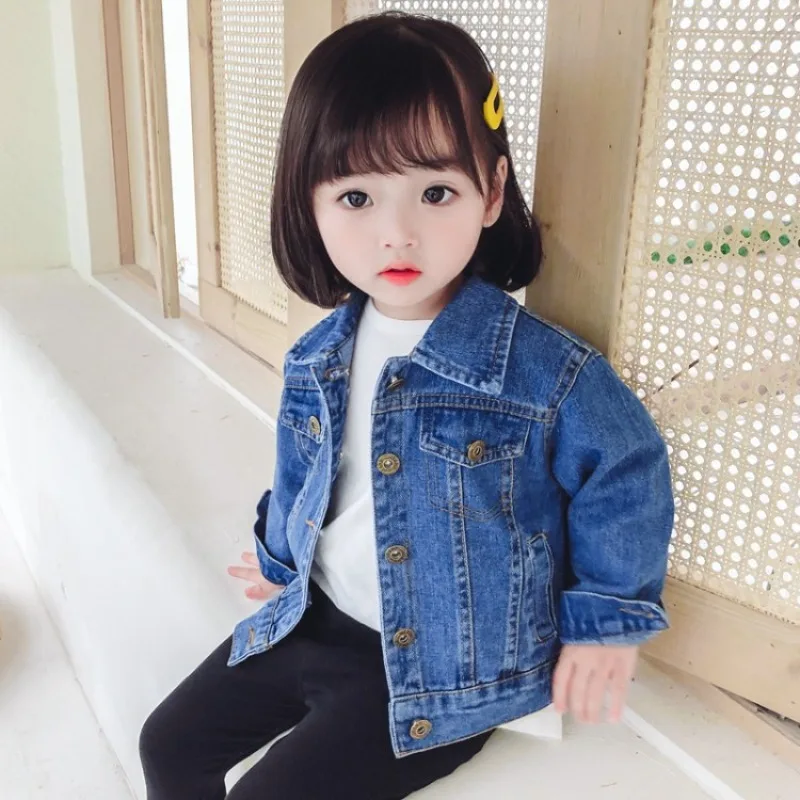 Girls Boys Denim Jacket Korean Style Loose Kids Spring and Autumn Clothing 2024 New Children Jacket Baby Top Fashion Clothing