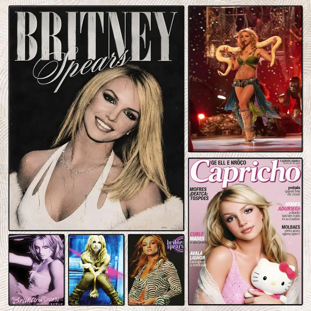 B-Britney Spears Singer Poster Decorative Wall Art Stickers Mural For Home Living Room Hallway Decor Gift