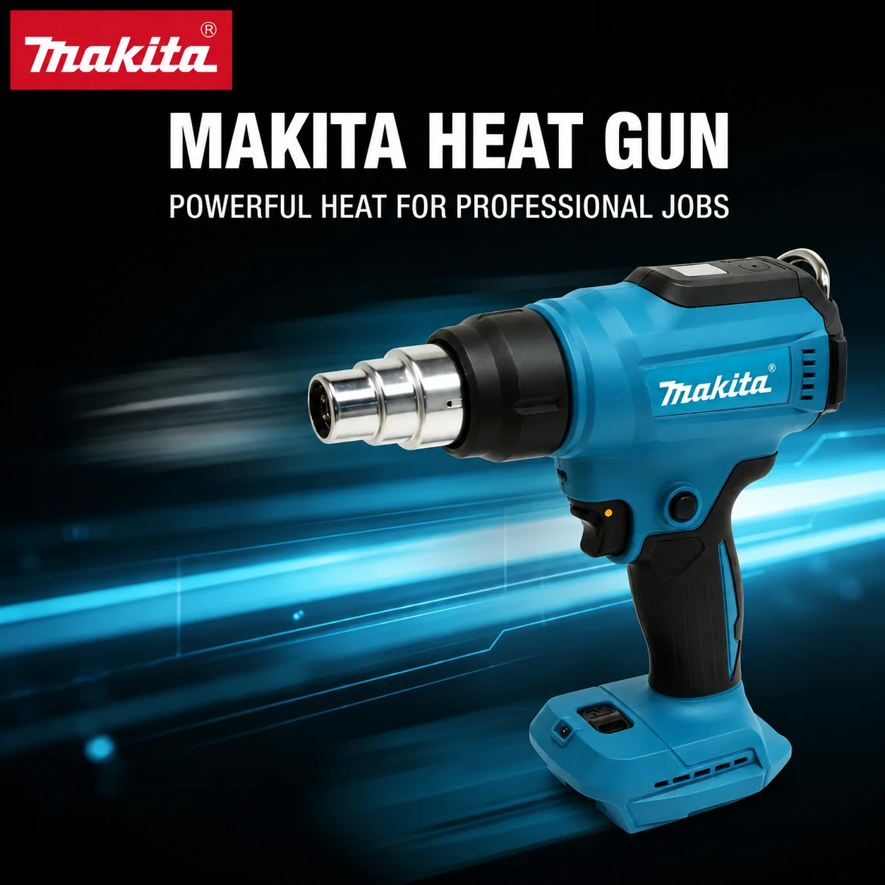 Makita 550°C Temperature Control Heat Gun 18V Cordless Handheld Hot Air Gun with LED Display Soldering Thermal Blower