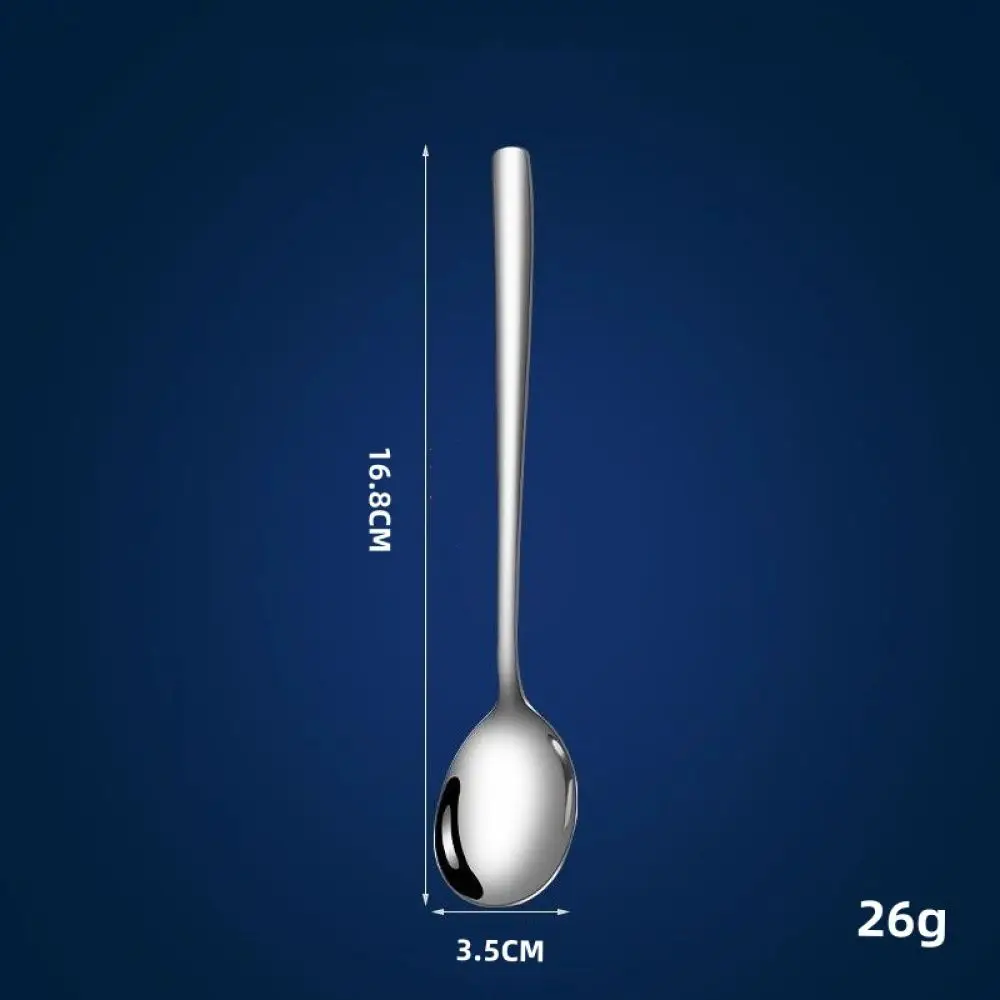 316L Stainless Steel Thickened Spoon Long Handle Design Modern Tableware Easy Clean Kitchen Tool For Soup Mixing