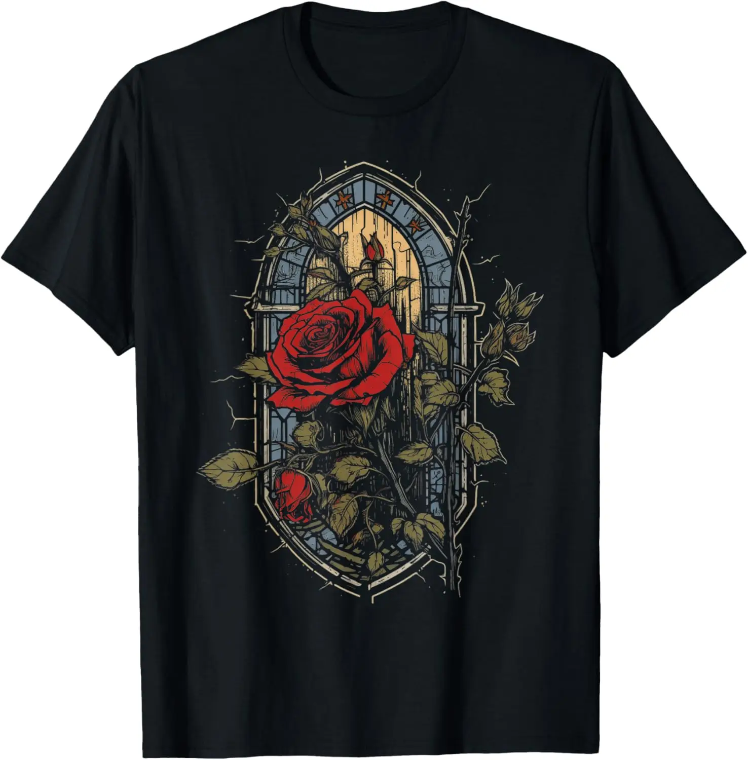 

Gothic Aesthetic Red Flowers Rose Church Window Witchcraft