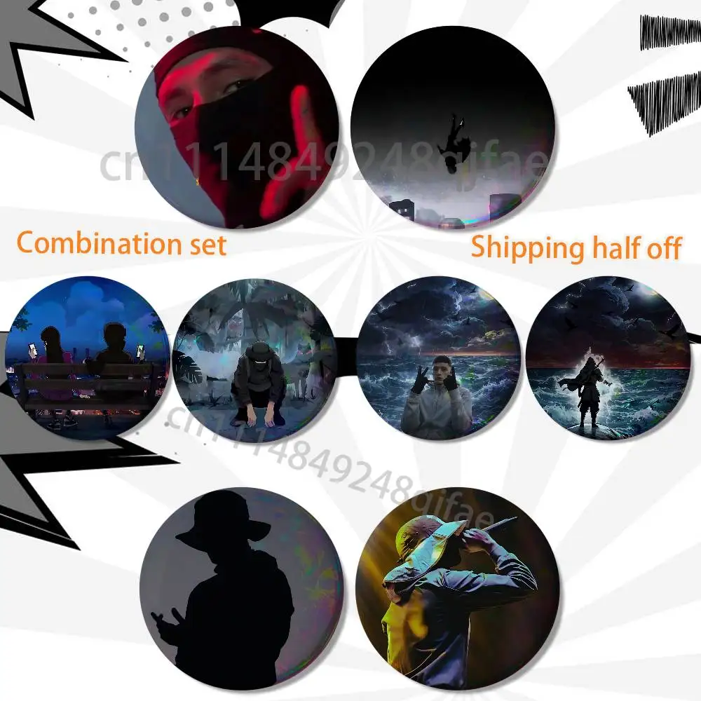 Anti Social Cool Kid Capitulo Beny Jr 2 piece set Badges On Backpack Jacket Round Brooches Acrylic Button Pins Collection
