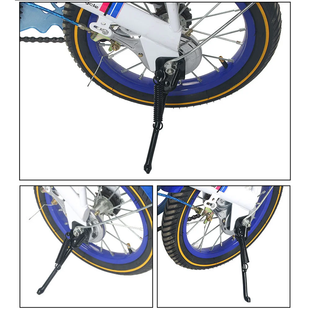 Bike Kickstand U-Shaped Rear Side Support 18.5cm for 20 Inch Tires Single-Sided Durable Non-Slip Bike Parking