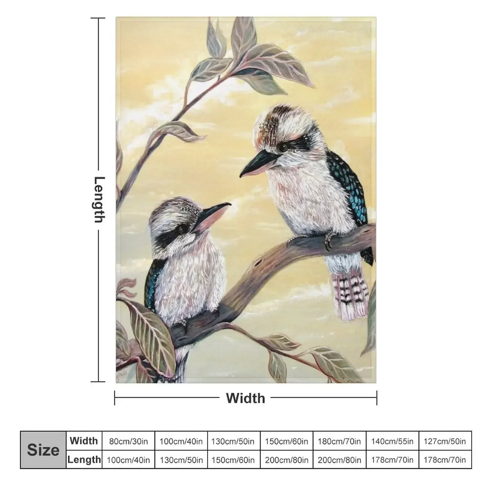 Kookaburra Magic Throw Blanket Bed Fashionable Beach Flannel Fabric Cute Blankets