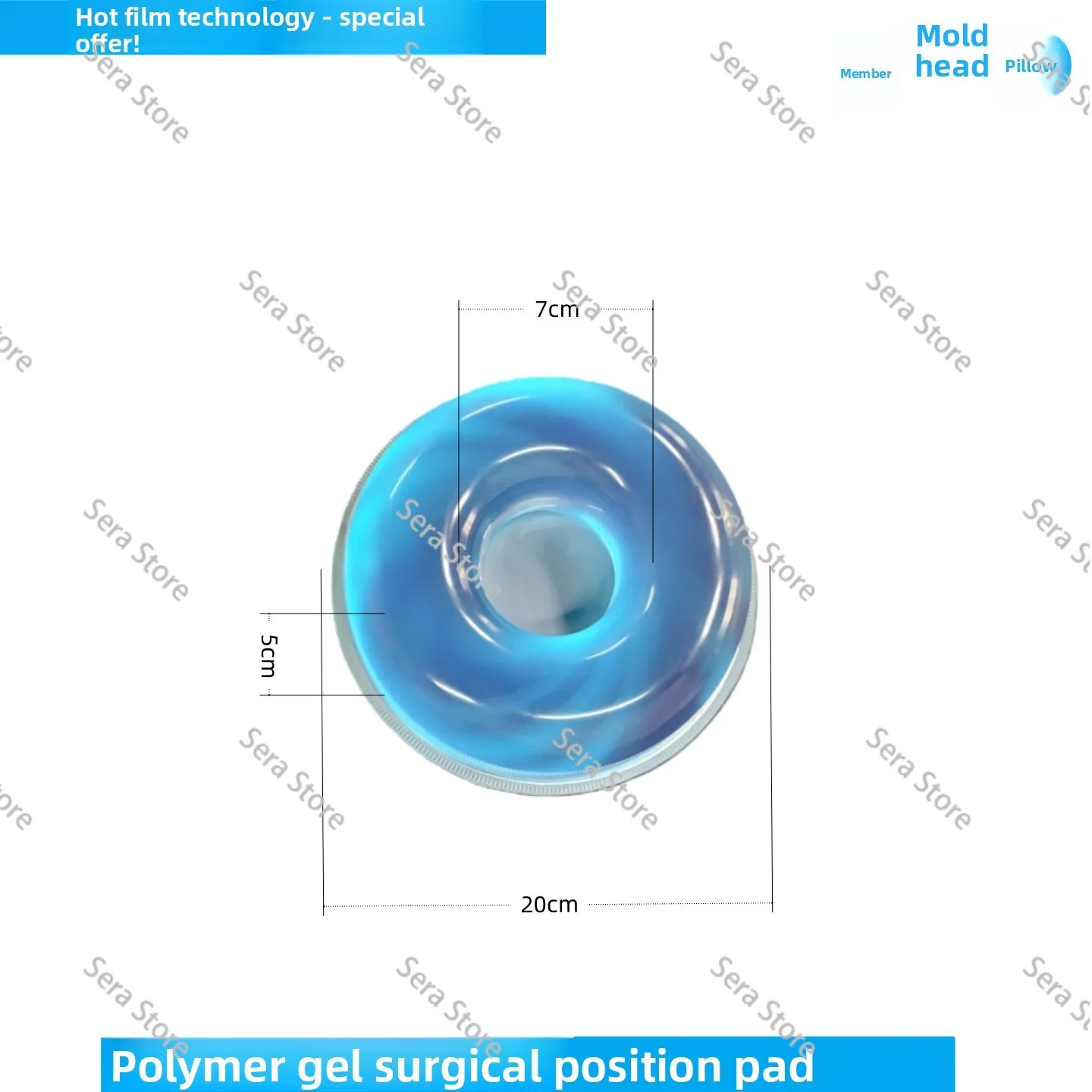 For Medical Adult Headrest Surgery round Cushion Children Top Cuft Polymer Gel Anti-Decubitus Mattress