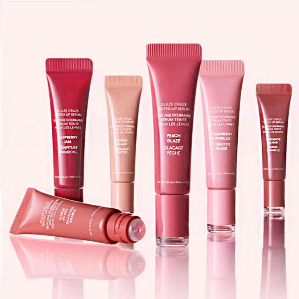 Hot Popolare Marca Colorata Polipeptidica Labbra Leggero Balsamo per l'idratazione Burro di Karitè Lucidalabbra Siero Frutta Ciambella Olio per labbra Cosmetici