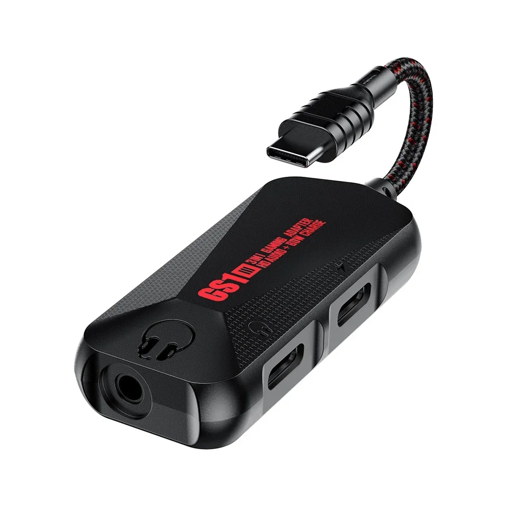 Type-C Game Converter Phone Sound Card 3 in 1 Mobile Phone Game Sound Card with Charger Adapter USB-C Type-C to 3.5mm Charge