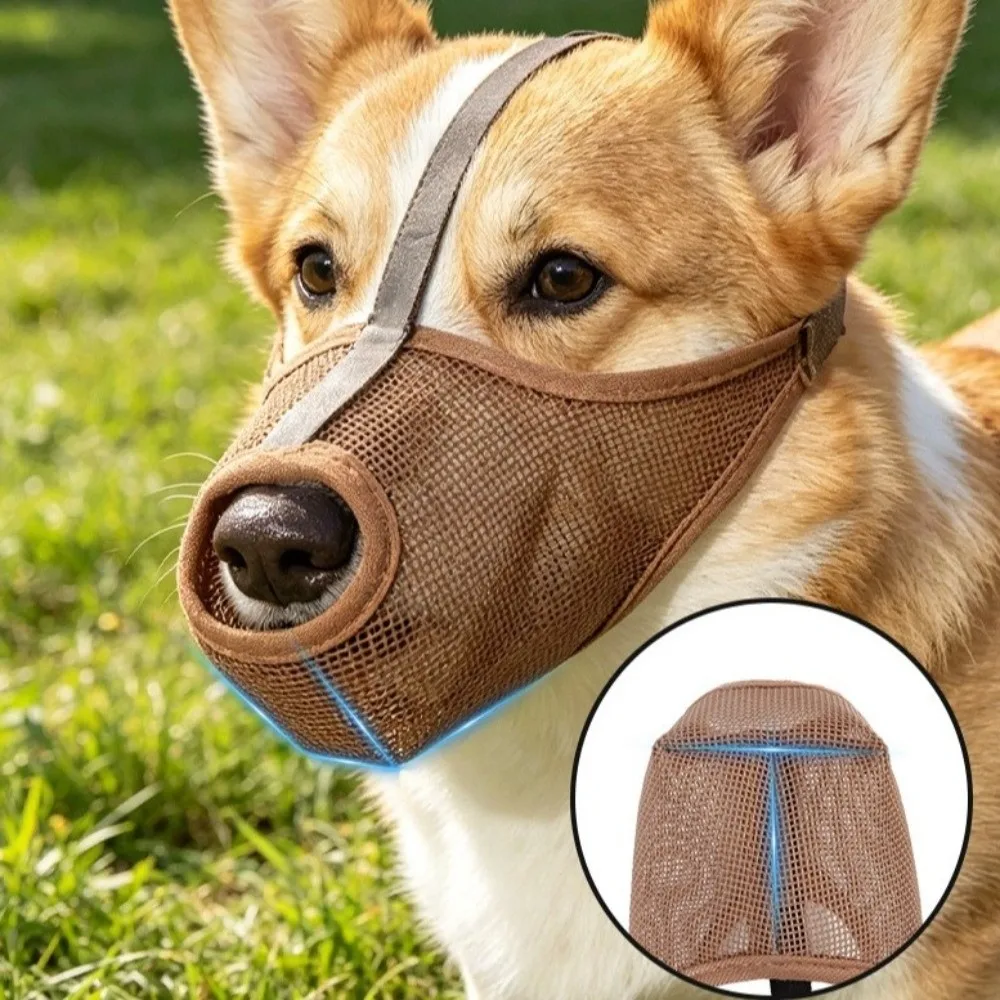 

Portable PVC Dog Muzzle Multi Size Breathable Dog Face Cover Prevents Biting Washable Mesh Pet Pet Supplies