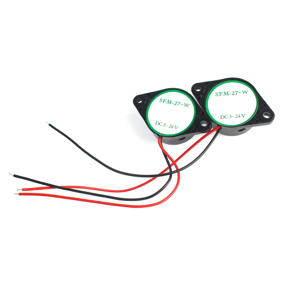 5 pçs SFM-27 campainha ativa dc 3-24v magnético longo tom de bip contínuo piezo campainha placa-mãe alto-falante de alta definição para arduino