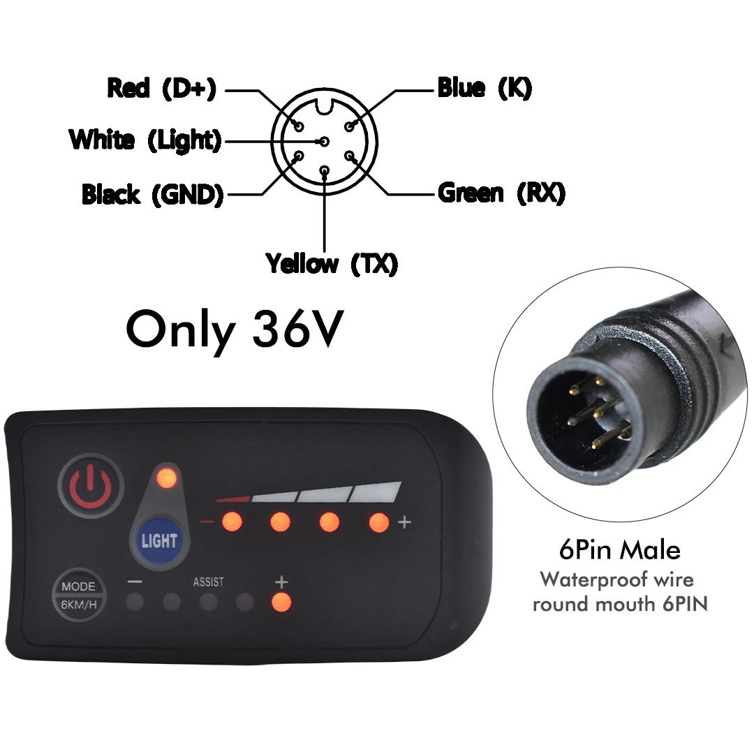 UART 2-multifunctioneel LCD-scherm Elektrische fietsdisplay Computer Fiets Regendicht Snelheidsmeter Kilometerteller Fietsen Waterdicht