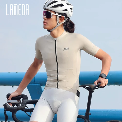 Imagen 2 del producto Lameda Ciclismo Jersey COOLMAX Camiseta de bicicleta de secado rápido de manga corta para hombre con bolsillos Ropa de ciclismo para hombre