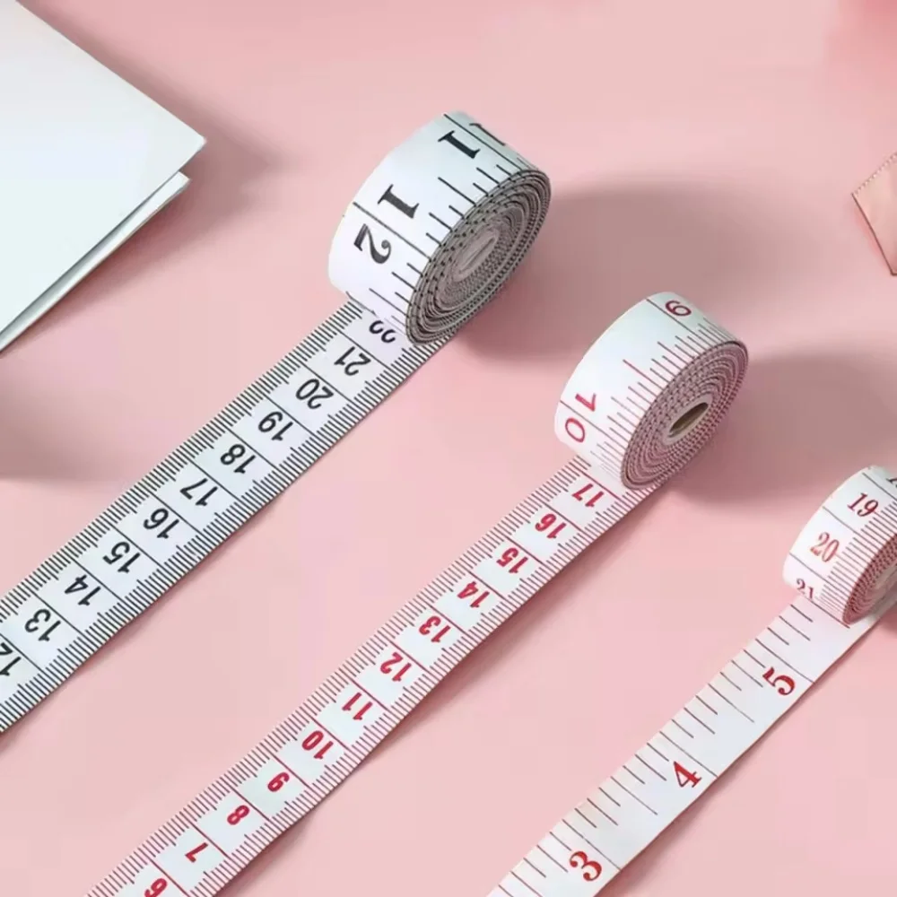 1.5m/3m Soft Tape Measure Tailor's Tape With Snap Fasteners Body Measuring Double-sided Ruler For Needlework Sewing Tool