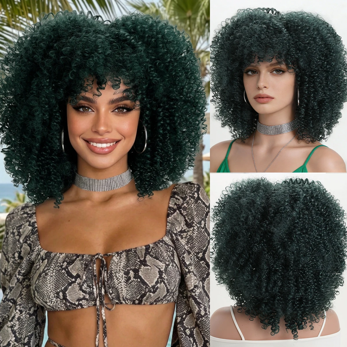 peruca-afro-cacheada-com-franja-preta-de-16-polegadas-peruca-afro-sintetica-curta-verde-escuro-perucas-cacheadas-kinky-para-mulheres-perucas-shake-and-go-para-o-dia-a-dia