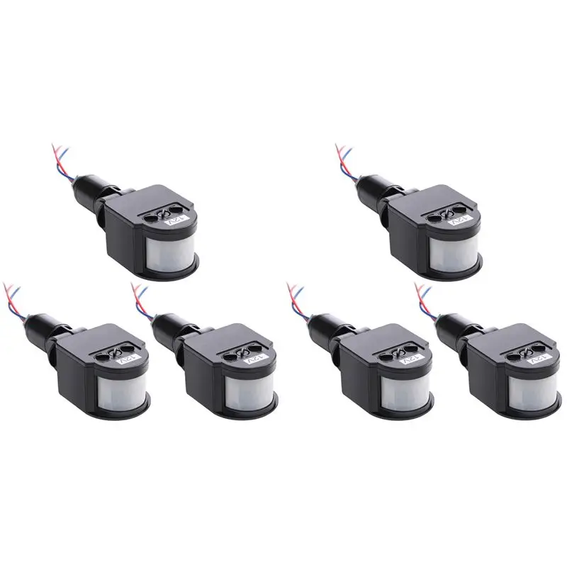 B62B-6 Pcs Black Motion Detectors Motion Sensor Light Switch Outdoor Pir Direct Current 12V Motion Sensor Pir Sensor