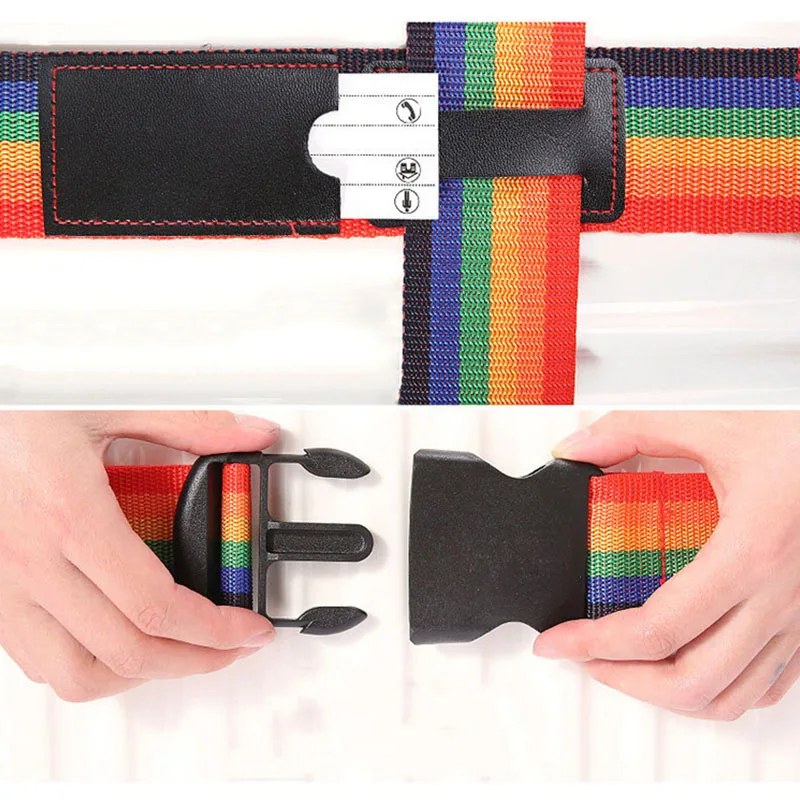 Cinghia per bagagli regolabile 1 pz Cintura da imballaggio Accessori essenziali da viaggio Forniture per valigie Cintura fissa Tracolla per valigia fissa a croce