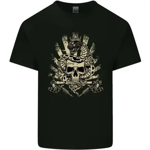 Tattoo Skull Snake Tattooist Biker Gothic Kids T-Shirt Childrens