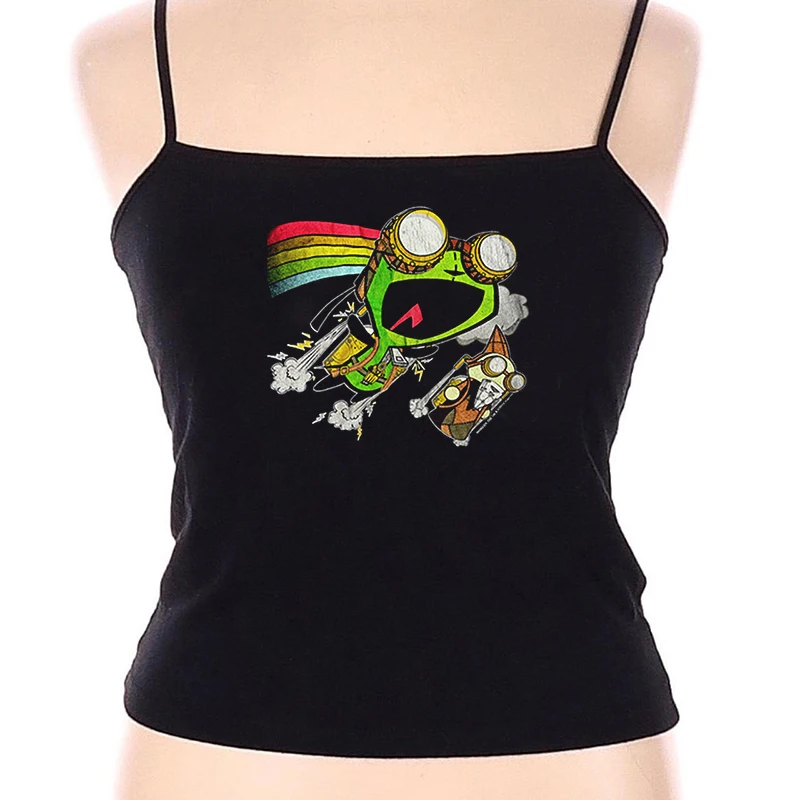 Vintage Emo Girls Graphic Print Short Sleeve Tee Y2k Top Slim Crop Top Aesthetic Gothic Punk Streetwear Women T Shirt 2000s Tops