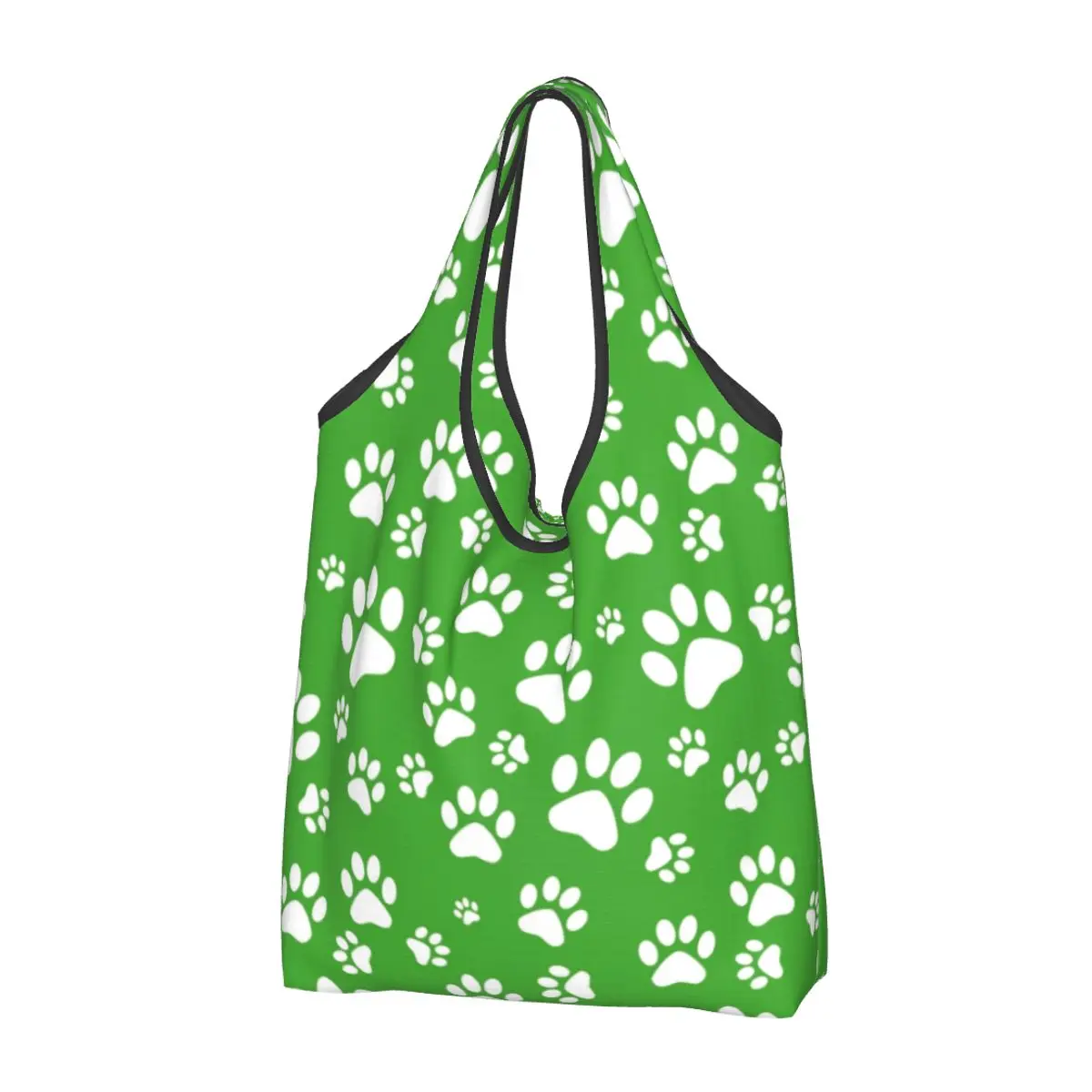 Reusable Pet Dog Paw Pattern Shopping Bag Women Tote Bag Portable Animal Footprint Gift Groceries Shopper Bags