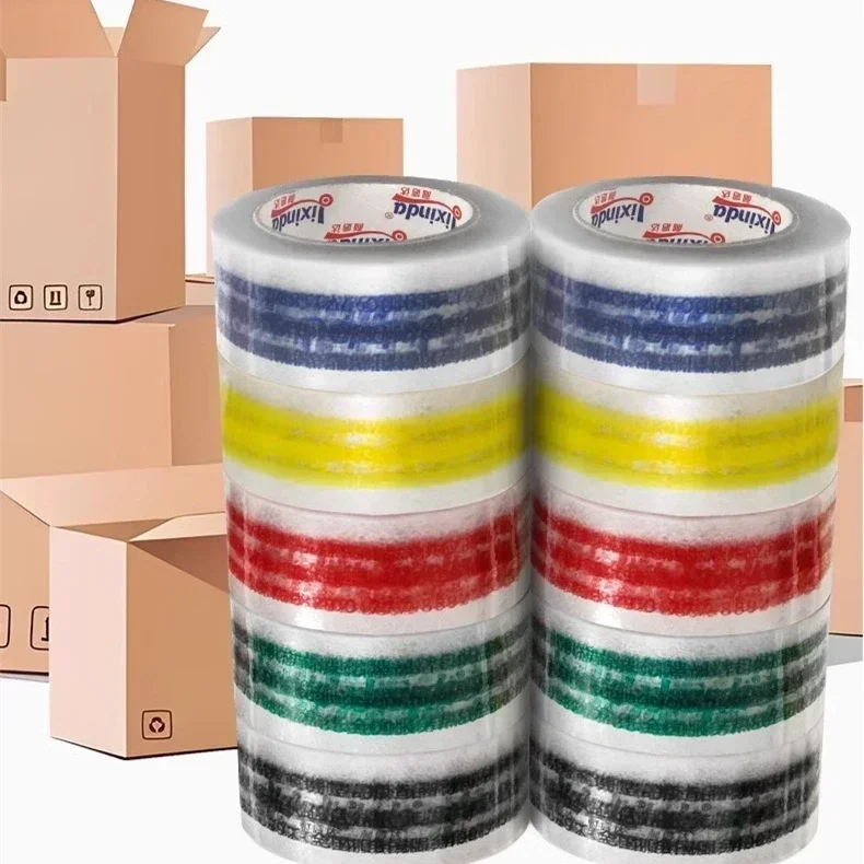 10 Rolls 130m Transparent Adhesive Tape Customized Express Package Carton Seal Pattern Customized Printing Self Adhesive Tape