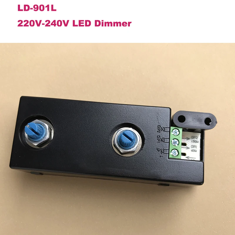 2024 New LD-901L 220V-240V LED Dimmer OP1: 25-60W (LED Driver 3-20W) OP2: 25-150W ( LED Driver 3-25W) Varistor Dimming