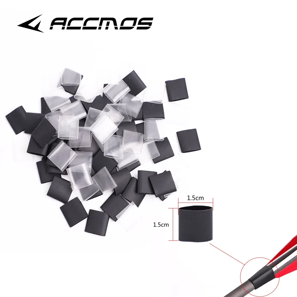 

50/100pcs Heat hrink Tube Archery Feather Protective Sleeve for Archery shafts Arrows Out Diameter 6mm-9mm Protective Sleeve