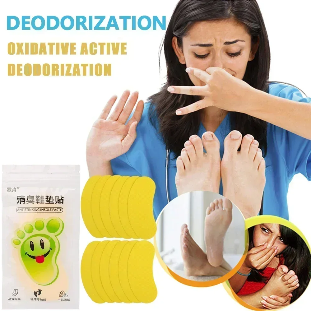 240PCS Shoes Odor Remover Deodorant Patch Lemon Athlete's Foot Soothing Insole Stickers Antibacterial Antiperspirant Foot Care