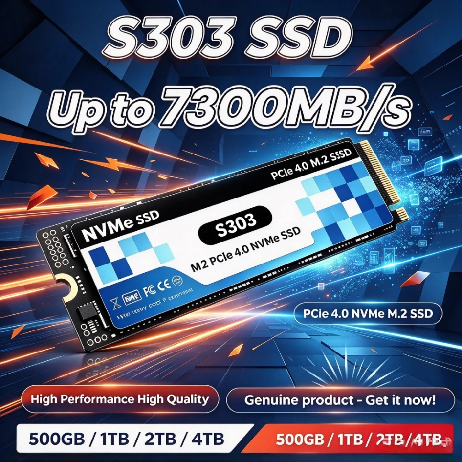 M.2 Nvme 4Tb Pcie 4.0 Ssd - SSD interno M.2 NVMe S303 originale,